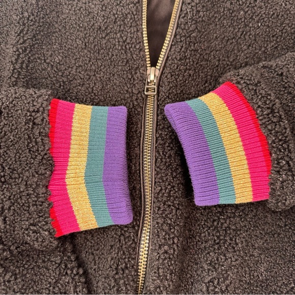 Spiritual Gangster Everything SG Furry Bomber Jacket, Vintage Black Loved - Picture 10 of 15